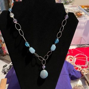 Blue and silver necklace